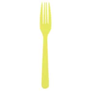 מזלג צהוב ארוז 50 בחבילה