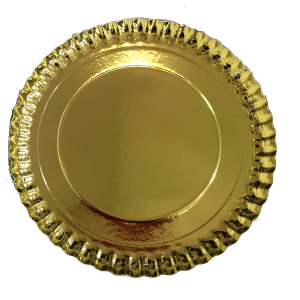 3 מגשי קרטון קוטר 30 זהב