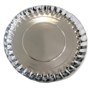 3 מגשי קרטון קוטר 30 כסף