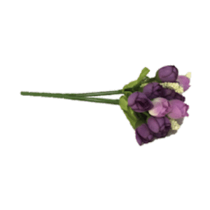 זר פרחים פלסטיק  סגול