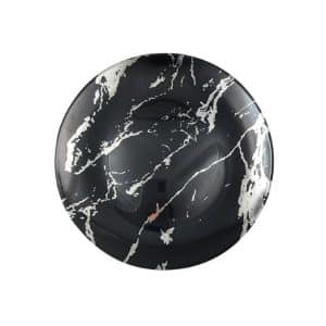 צלחת "8" שיש שחור כסף 10 יחידות