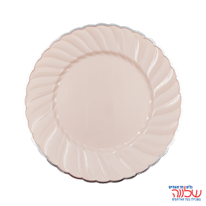 צלחת לוטוס 9.5" ורוד 10 יח'