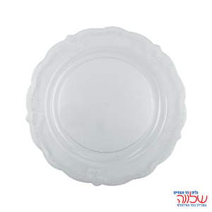 צלחת וינטג שקוף 9" ארוז 10יח