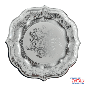 צלחת נייר 26 ס"מ מרקש כסף ארוז 10 יח'