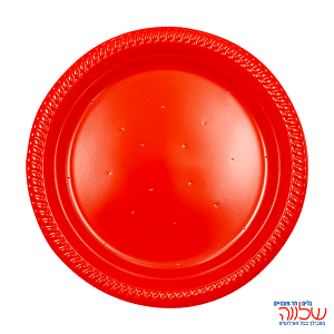 צלחת 10 צבעוני ארוז 25 אדום