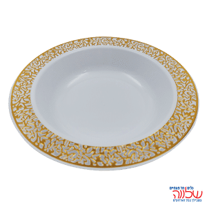 צלחת מרקיה ססיליה  לבן זהב 10 יח'