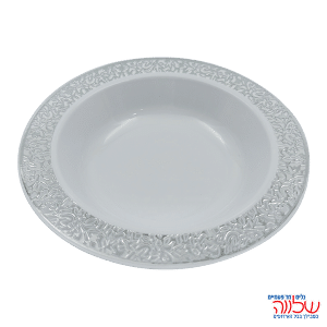 צלחת מרקיה ססיליה  לבן כסף 10 יח'