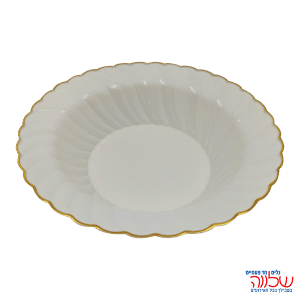 צלחת מרק לוטוס  קרם  10 יח'