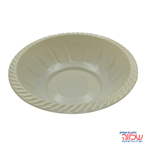 קערה עמוקה "צבעוני" קרם ארוז 10 יח'