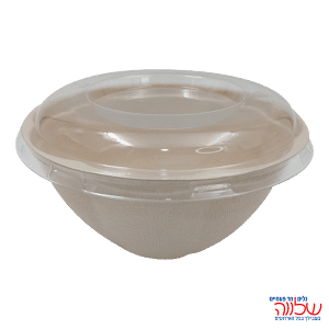 קערה+מכסה עגולה צדפה מתכלה 1000 מל