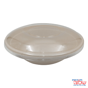 קערה +מכסה PET עגולה מתכלה 900 מ'ל