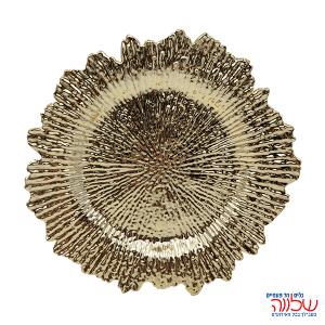 תחתית פלסטיק לצלחת תחרה זהב