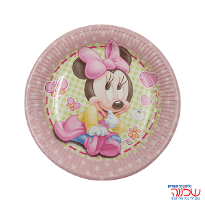 צלחת עגולה 23 ס"מ נייר מיני מאוס