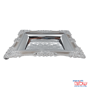 מגש פלסטיק 25*18.5 כסף