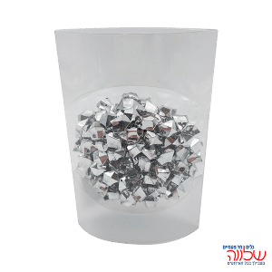 אבנים לקישוט נוצצות 80 גרם כסף