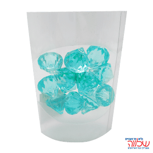 אבנים לקישוט דמוי יהלום 15יחידות טורקיז