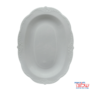 מגש אובלי לבן 3 יח' וינטג'