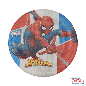 צלחת נייר 23 מתכלה ספיידרמן 8 יח'