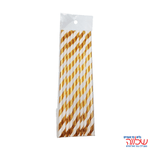 חב' 10 קשים מנייר מהודרים זהב פסים