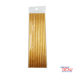 חבילת 10 קשים מנייר מהודרים זהב