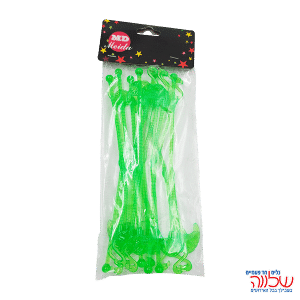 בוחשן קוקטייל צבעוני 12יחידות ירוק