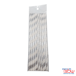 חב' 10 קשים מנייר מהודרים כסף פסים