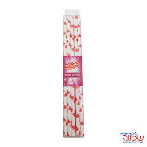 קשים מנייר 25 יח' אדום לבבות