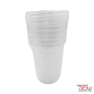 גביע 1000 מ"ל +מכסה ארוז 6 יחידות
