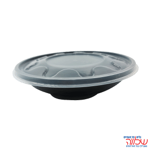 קופסא קערה 500 גרם + מכסה שחור