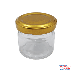 צנצנת זכוכית + מכסה 4 ס"מ