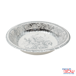 צלחות מרק מנייר 16ס"מ מרקש כסף לבן 10יחידות