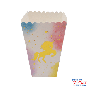 קופסאות נייר לחטיפים חד קרן 6יחידות