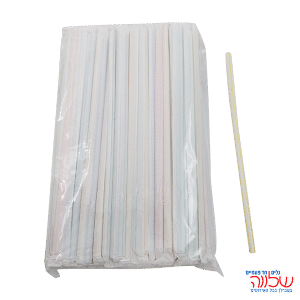 קש עטוף בצלופן צבעוני מתקפל 100יח