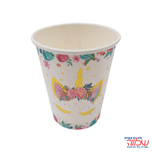 כוס נייר חד קרן 10יחידות