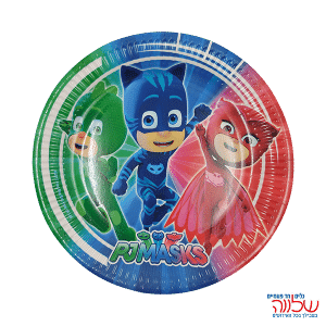 צלחת 20 ס"מ נייר מודפס כוח פי גי