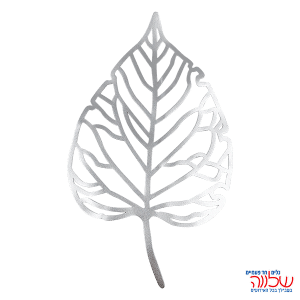 פלייסמנט מעוצב בצורת עלה כסף