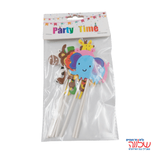 חיות לקישוט על שיפוד 7יחידות 16ס"מ