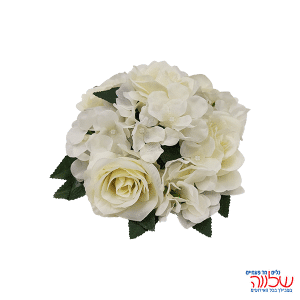 זר 10 פרחים למרכז שולחן לבן