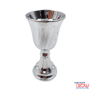 גביע יין פלסטיק מהודר 10יחידות -כסף