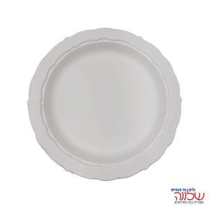 צלחת "9" מתכלות מעוטרות  25יח'