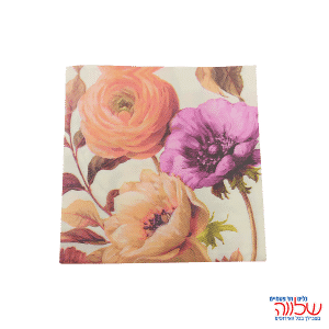 מפיות נייר 33*33 20יחידות פרחים צבעוני