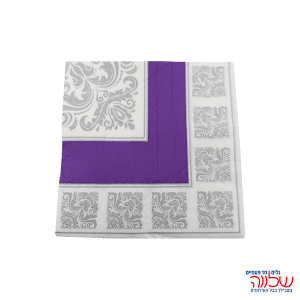 חב' 20 מפיות נייר לבן/סגול