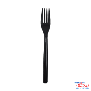 מזלג מתכלה שחור ארוז 20 יח'