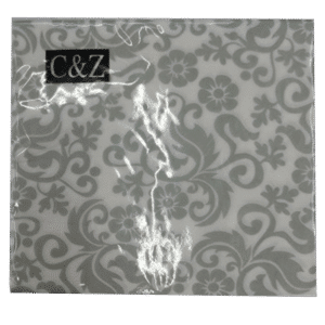 20 מפיות עלים אפור