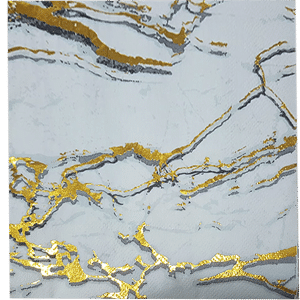 מפיות נייר דוגמא שיש 33*33 20יחידות -זהב