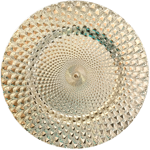 תחתית פלסטיק לצלחת תחרה זהב