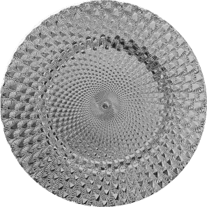 תחתית פלסטיק לצלחת תחרה כסף