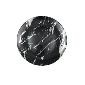 צלחת "6.15" שיש שחור כסף 10 יחידות