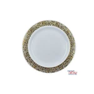 ססיליה 7.5" לבן זהב 10 יח