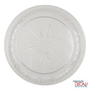 צלחת 10 קריסטלית פרח שקופה 10יחידות